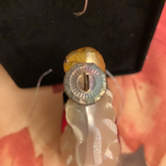 Our First Christmas, handcrafted and painted glass ornament, vintage. EUC - Picture 7 of 14